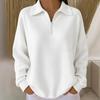 TIFICY Women's Fashion Casual Solid Color Print Spring Fall Long Sleeve POLO Neck Pullovers & Long Sleeves