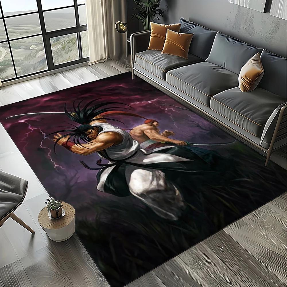 2025 New Style Game Samurai Spirits Shodown Haohmaru Cartoon Carpet Rug for Living Room Bedroom Home Sofa Decoration,Non-slip