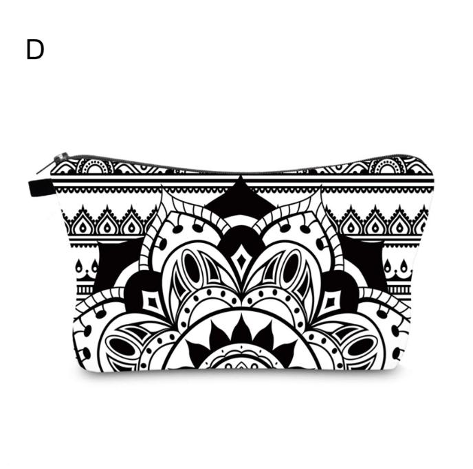Косметичка Сумка для макияжа Водонепроницаемая Дорожная Сумка-косметичка с Дизайном цветов мандалы