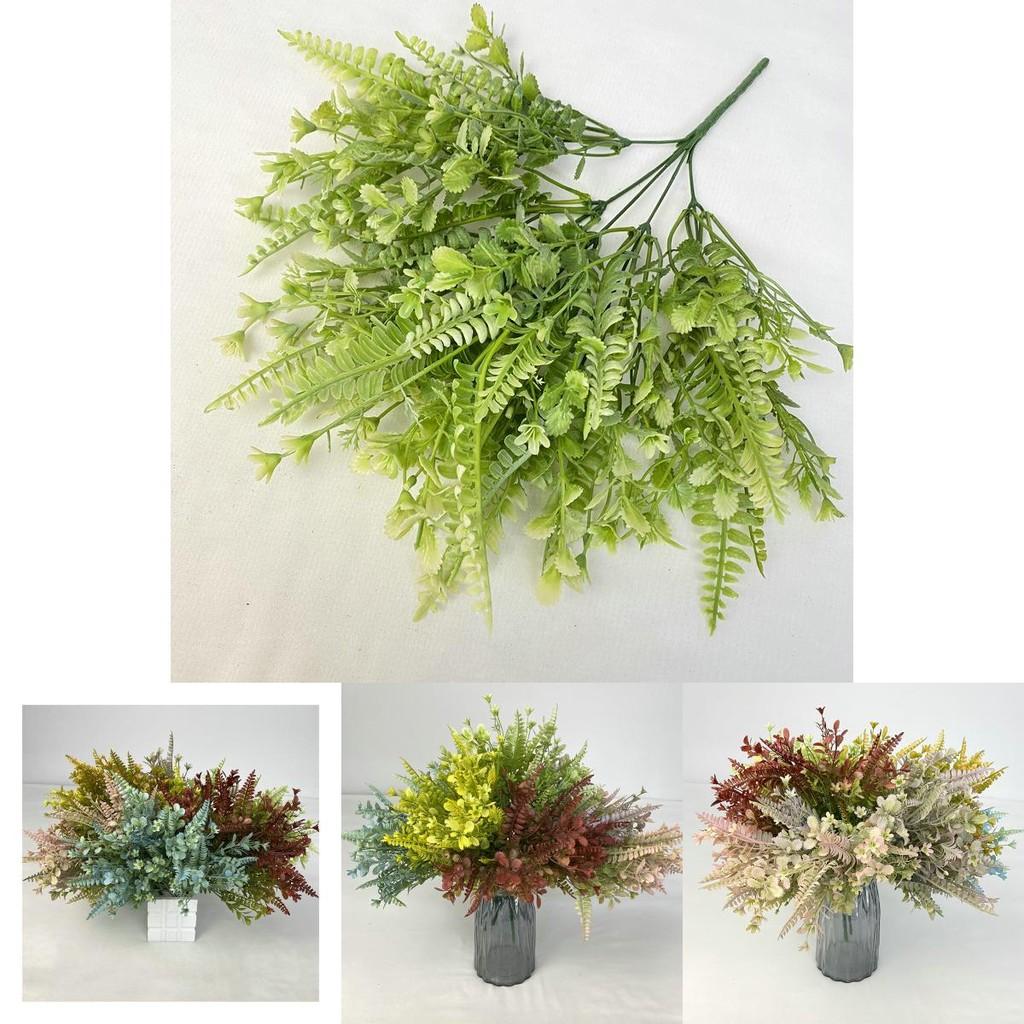 Small Toona Fake Flower For Home Decor Wedding Photography Props Plastic Green Plant