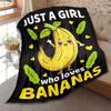Coperta Stampata con Banane Carine per Divano Letto Viaggio Campeggio Soggiorno Ufficio Coperta Condizionata per Tutte le Stagioni Regali