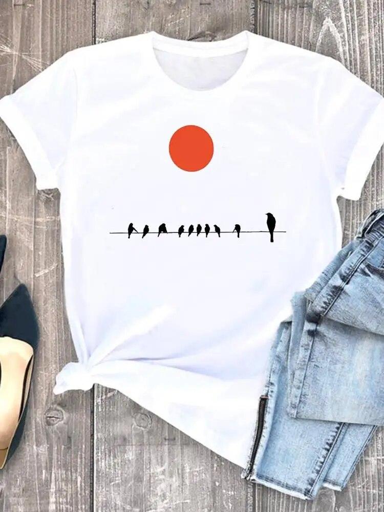 Женская рубашка с акварельным принтом «Любовное сердце» — фото 21