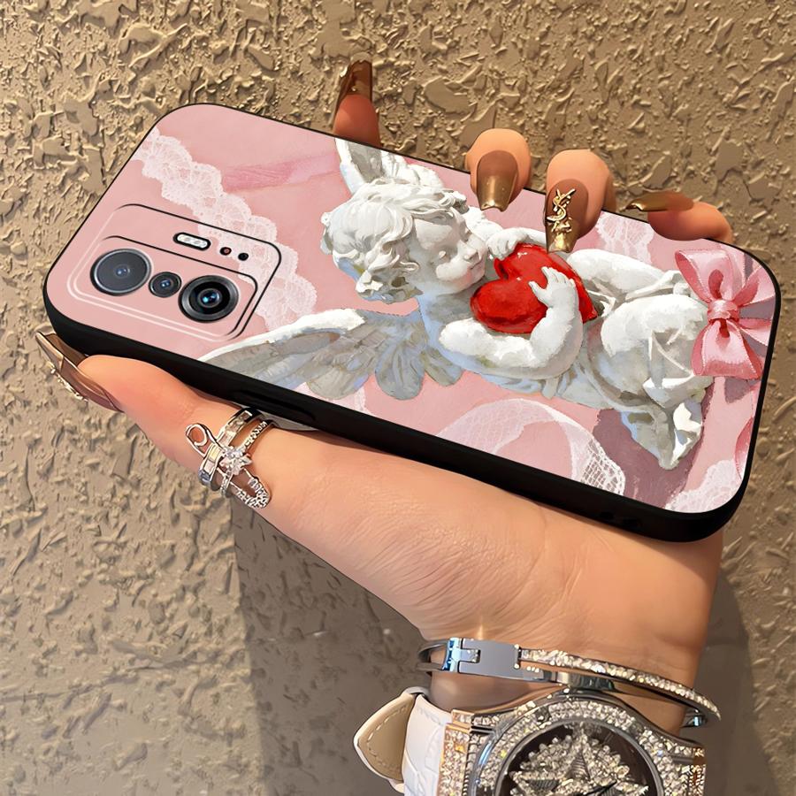 Cute Angel Case for Xiaomi Mi 11 12T Pro 10T 11T 13 Lite 12 14 12X Funda Phone Cover
