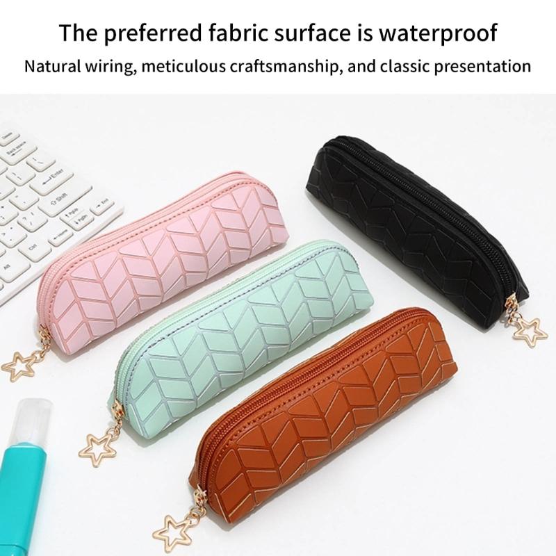 Zippered Design Pen Holders Premium Pen Storage Bag Stationeries Case Pencil Organizers For Students and Professional