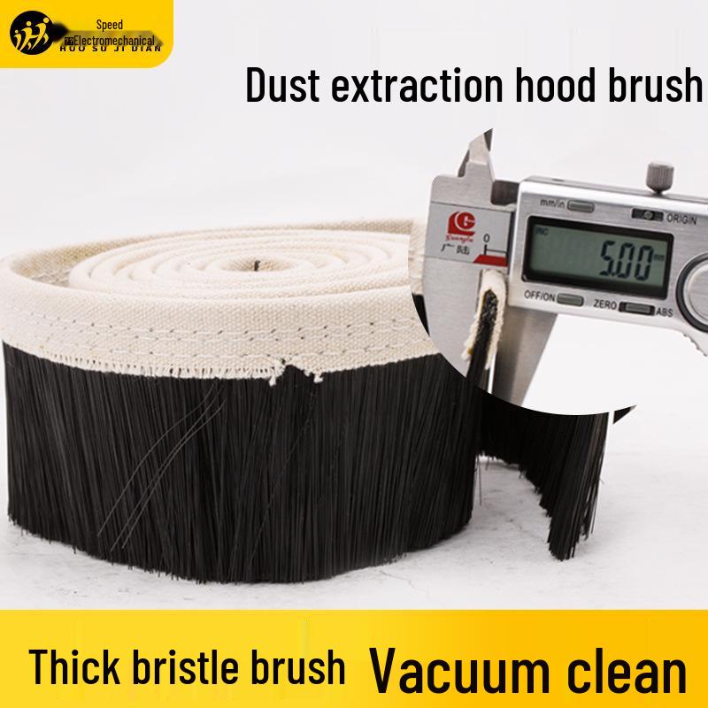 Golden Thickened Dust Suction Cover with Industrial Brush for Woodworking Engraving & Cutting Machines