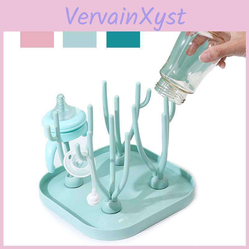 Rack Baby Bottle New Dry Bottle Drain Drying Racks Blue Pink Baby Bottle Cleaning Dryer Drainer Storage Drying Rack