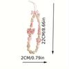 Pink Bowknot Bear Star Flower Cellphone Lanyard Phone Chains For Women Girls Sweet Pearl Phone Charm Strap Anti-lost Accessories