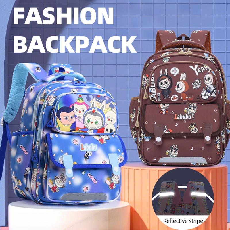 

SCIONE New Cute Children s Backpack Cartoon Printed LABUBU Children s Lightweight Waterproof and Wear-resistant Backpack