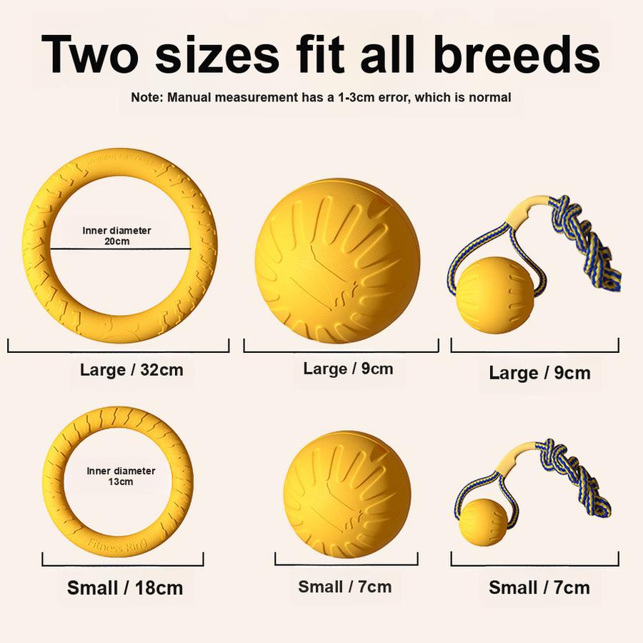 Professional Circle Dog Toys for Aggressive Chewers - Durable Floating Training Toys for Labrador, Golden Retriever, and Border Collie Puppies