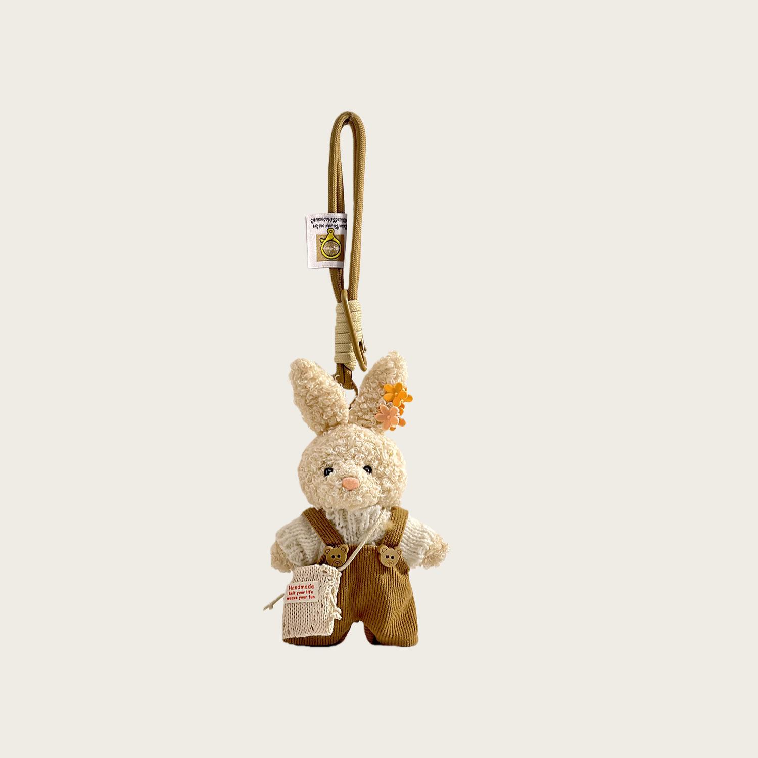 Bunny Plush Doll Keychain Bag Pendant Little Doll Couple Bag Pendant Gift Lanyard