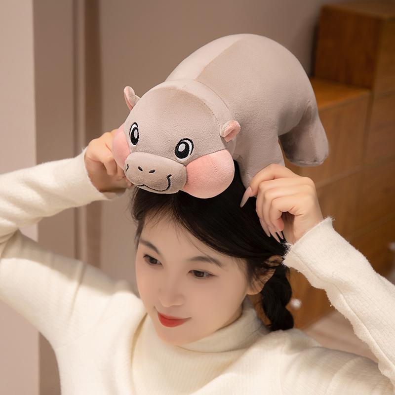 30/38CM Hipopotam Drăguț Gras cu Picioare Scurte Jucărie de Pluș Pluș Moale Hipopotam Kawaii Animal de Pluș Păpușă Decor Cameră Cadou Ziua Copiilor