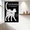 Cat-Stroking for Beginners Black White Graphic Metal Tin Sign, Cat Health Center Vintage Wall Decor for Man Cave Bar Cafe Home A
