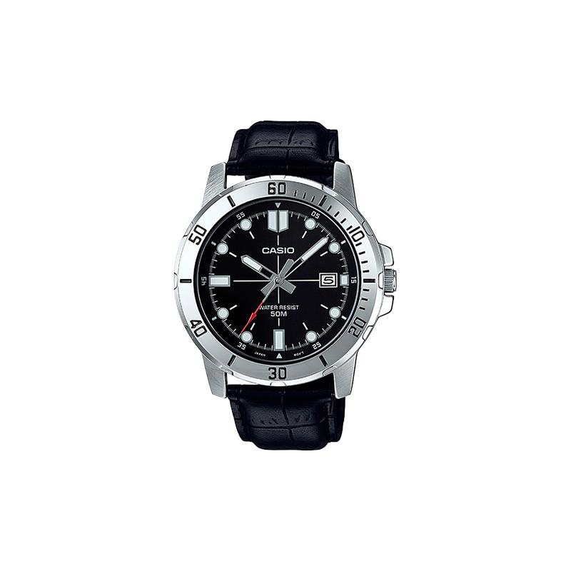

Casio STANDARD Series Waterproof Business Quartz Movement Leather Strap Japanese and Korean Watch Men s Watch Black Dial MTP-VD01L-1EVUDF чёрный