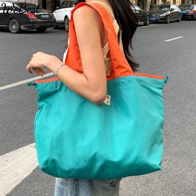 Alışveriş Çantaları Kadınlar Bakkal Bez Çanta Katlanabilir İpli Omuz Çantası Bakkal Çantası Alışveriş Saklama Çantası