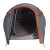 Tunnel Tent for 2 Persons Grey and Orange Waterproof