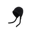 Japanese Retro Curly Wool Knitted Hat for Women In Autumn and Winter Big Head Circumference Showing Face Small and Versatile Warm Ear Protection Hat