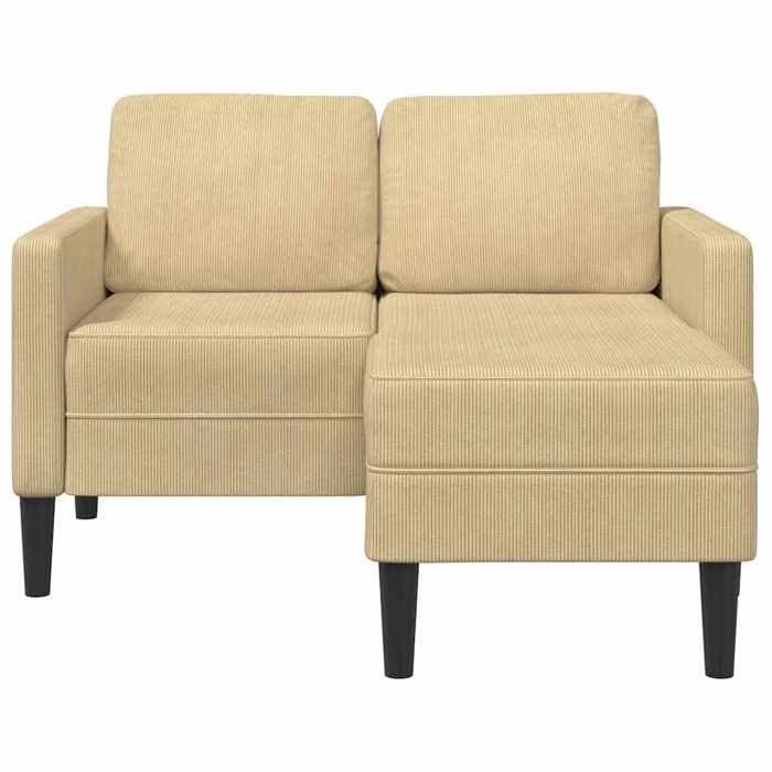 VidaXL 2-seater Sofa with L-shaped Chaise Lounge Grey-green 125 Cm Linen, 2-seater Bedroom Sofa, Loveseat, Two-seater Sofa 4107080