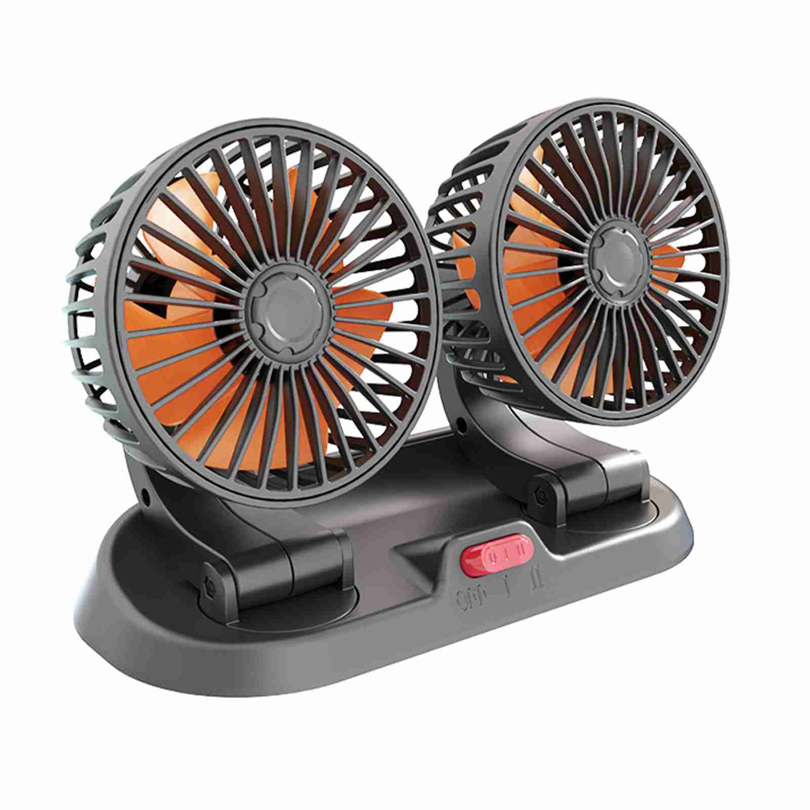 

Автомобильный вентилятор охлаждения с двумя головками, регулируемый разъем для прикуривателя, многофункциональный воздушный циркулятор для