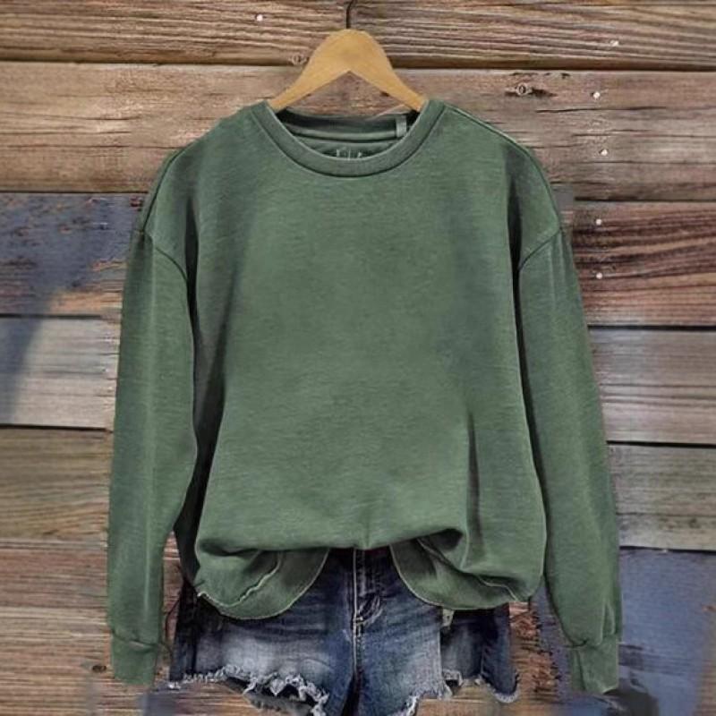 Womens Long Sleeve Crewneck Sweatshirt Graphic Print Casual Streetwear Top