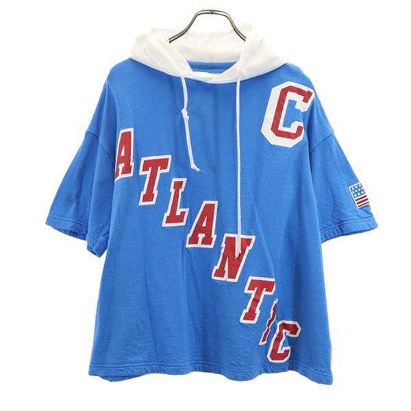 

VOTE MAKE NEW CLOTHES Print Short sleeve Mesh Hood T-shirt M Blue Men s Used