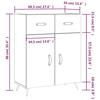 VidaXL Buffet blanc 69,5x34x90 cm bois d'ingénierie 827948