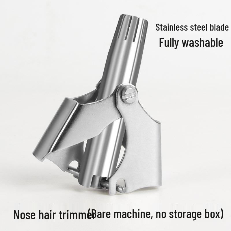 

Ручной триммер для носа из нержавеющей стали, бритва и очиститель для мужчин - Моющиеся ножницы для удаления волос