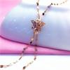 Purple Gold Star Fringe Necklace, Fashionable And Exquisite Foreign Gas-Plated Rose Gold Color Gold Necklace