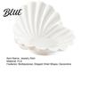 Decorative Jewelry Plate White Shell Dish, 3D Printed Holder, Creamy Dish Key Tray for Rings Earrings Necklaces