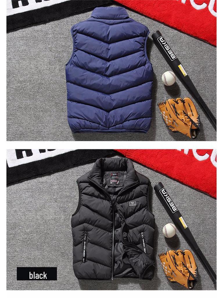 Herren Koreanischer Stil Dicke Daunenweste - Herbst/Winter 2020 Trend, Warme Ärmellose Jacke