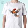 Robin Bird Kids Boys T-Shirt Christmas Present Top Funny Xmas Party Tee Gift All Sizes