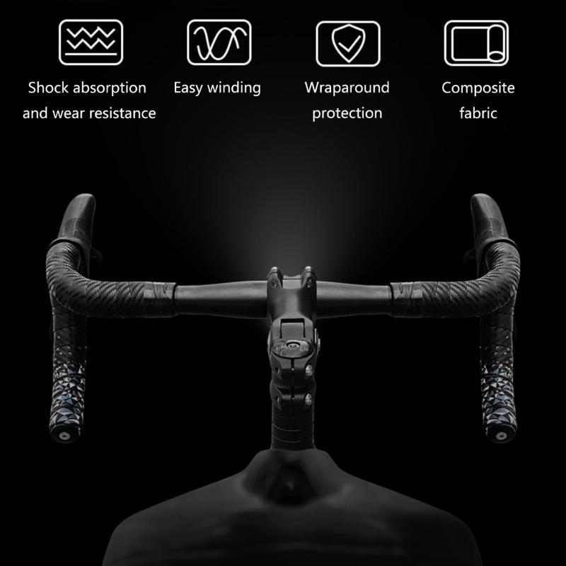 2pcs Road Bike Handlebars Tape Durability Handle Wrap Fashionable Bicycles Tape for Improved Control