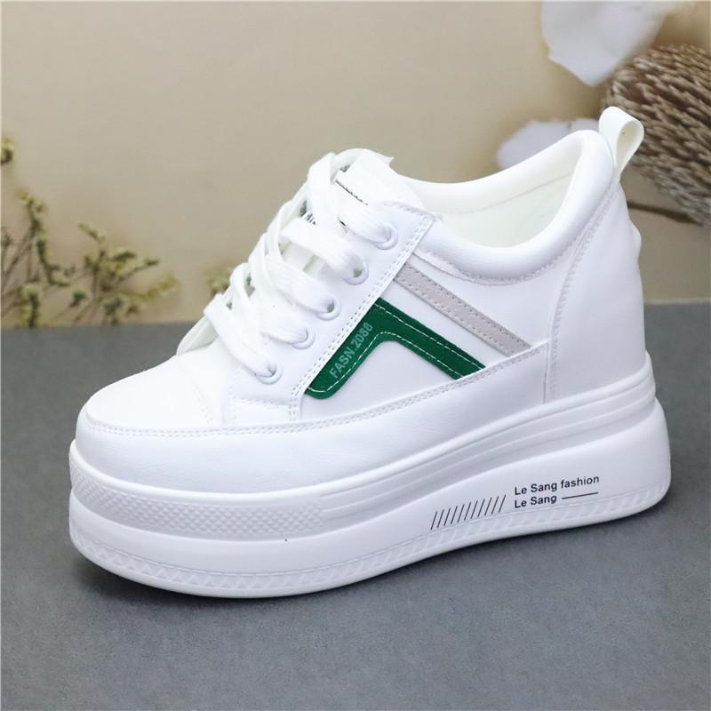 Fashion 10CM Air Mesh Synthetic Leather Platform Wedge Sneakers High Brand Casual Women Shoes Ladies Vulcanize Summer Breathable