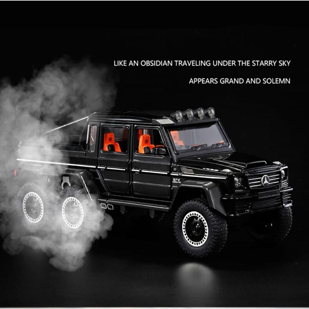 1/20 Benz G63 6X6 OFF-ROAD Alloy Cast Toy Car Model Sound and Light Children's Toy Collectibles Birthday Gift