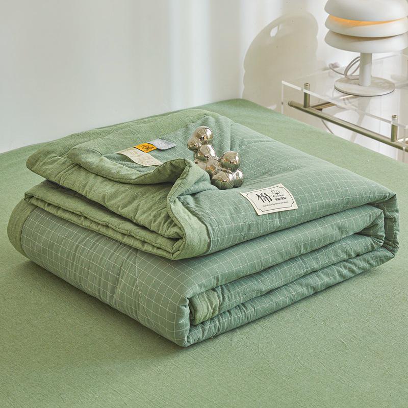 100% Cotton Summer Air Conditioning Quilt - Lightweight Quilt for Students and Children