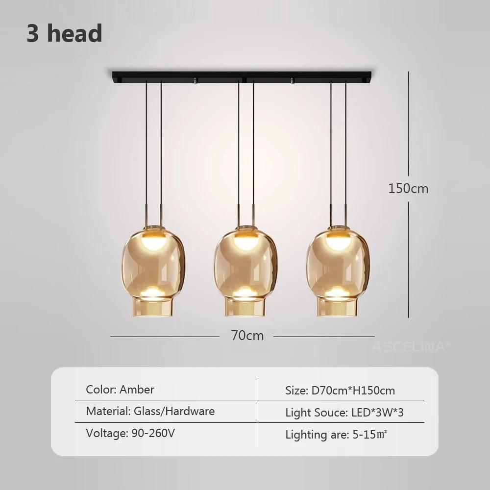 Vintage LED Glass Pendant Light Indoor Creamy wind Pendant lamp Bedroom Living Dining Room Decor Aesthetics Light Fixture