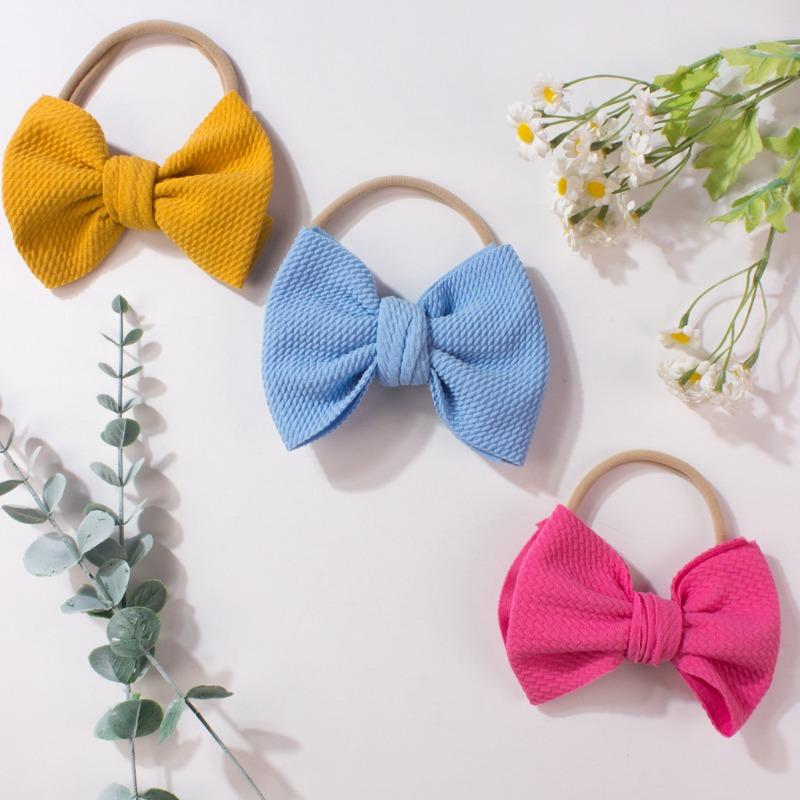 New versatile nylon baby headband, cute bow children's headscarf, thin breathable baby hair accessories