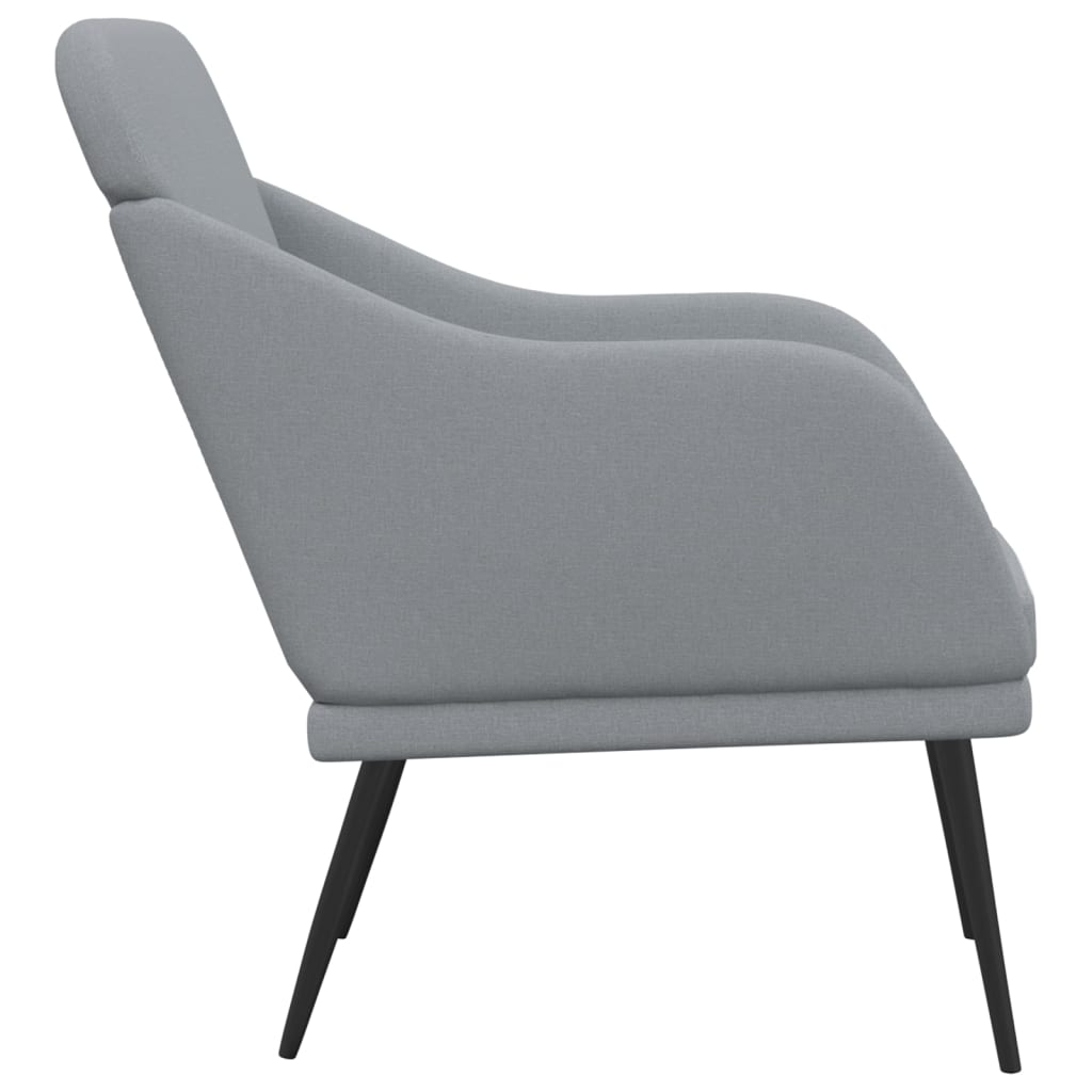 Armchair Light Grey 63x76x80 Cm Fabric\