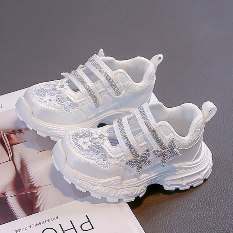 Summer Princess Sport Shoes For Girls Mesh Breathable Trend Fashion Teenager Girl's Sneakers Korean Running Footwear