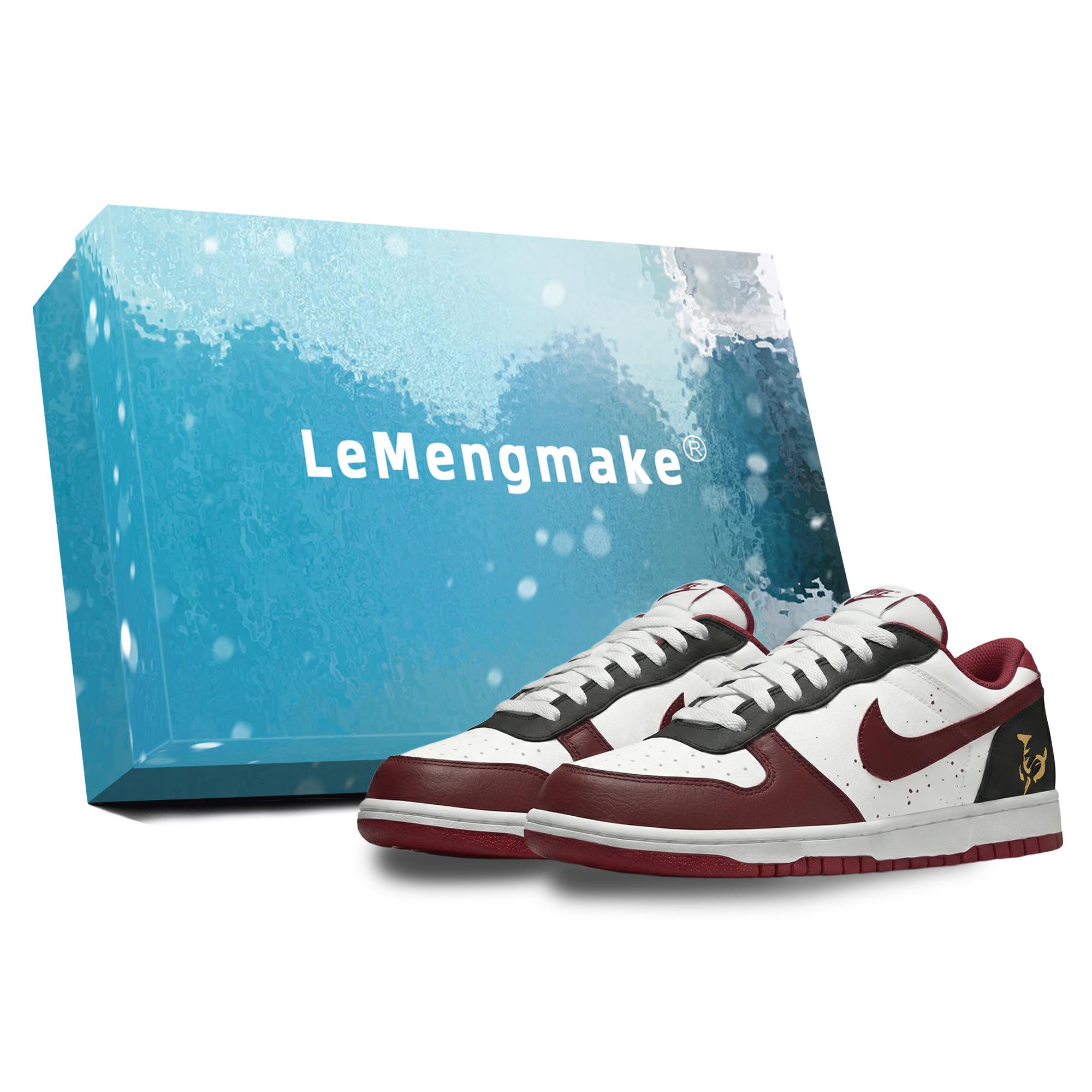 

Nike Big Lemon Joy Low top Skateboard Shoes Men s Black Red 355152-150(Team399-S-BOX) 45