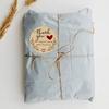 500Pcs Thank You Sticker Heart Handmade Round Kraft Paper Seal Label Sticker