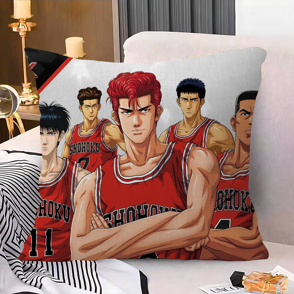 Japanese Cartoon S-Slam D-Dunk Office Cushion Pillowcase Car Cushion Cover45X45CM Lumbar Pillowcase Sofa Pillowcover