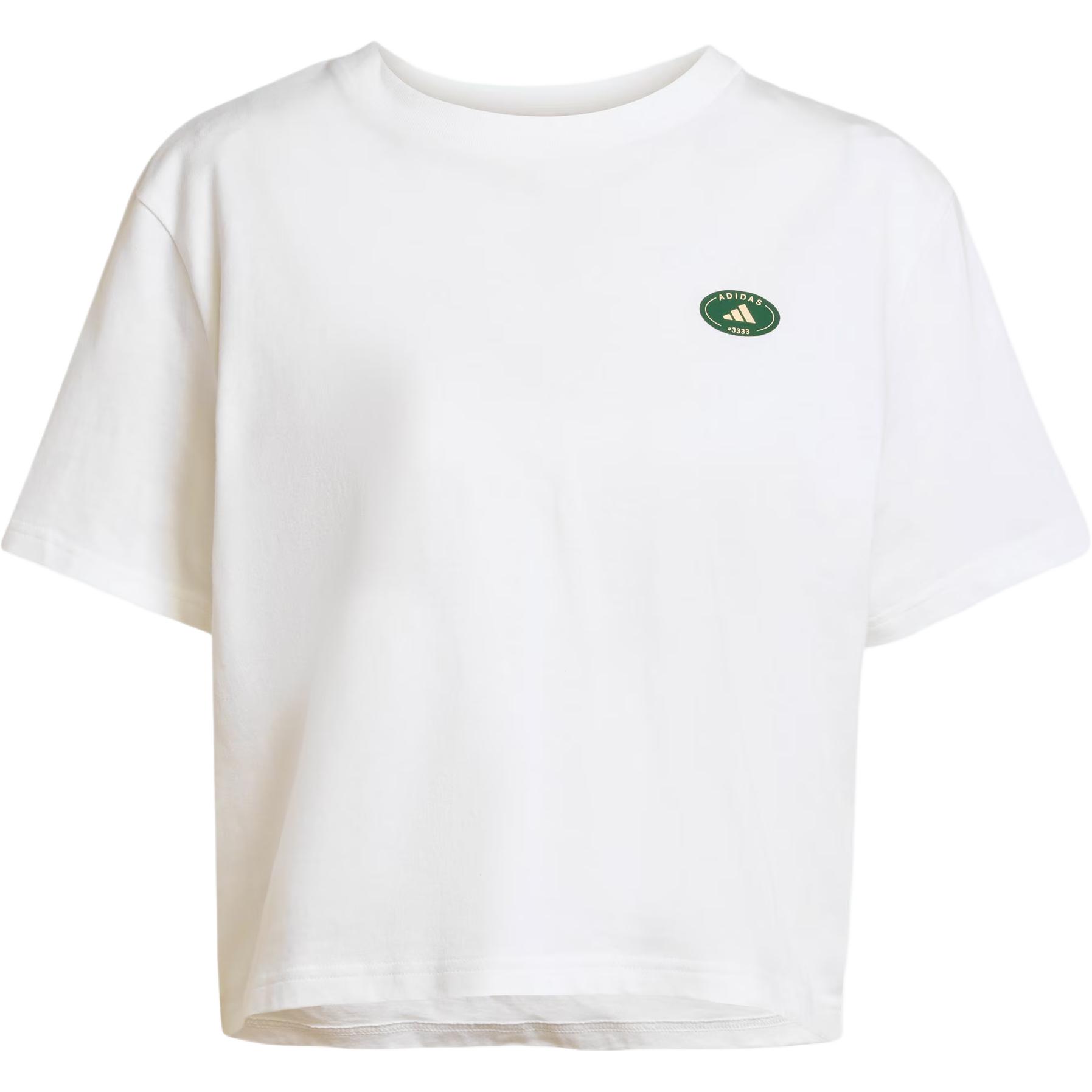 

Adidas Тренировочная графическая футболка с логотипом, буквами, свободного кроя, с коротким рукавом, женские топы KB9774 XL