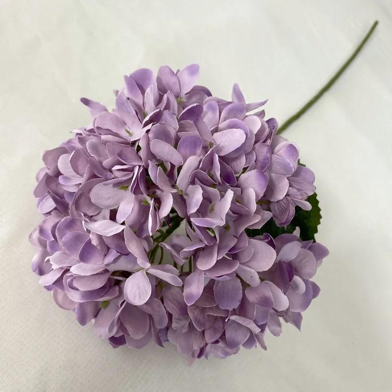 58cm Artificial Flowers Silk Hydrangea Bouque for Wedding Hotel Office Party Living Room Table Accessories Decoration