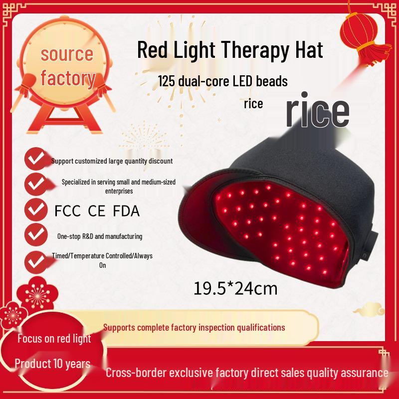 Portable LED Red Light Therapy Cap for Hair Growth and Infrared Care