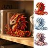 Screen Free Activity Dragon Patchwork DIY Kit, Fabric Sewing Kit with Artistic Crafting Materials Pre-cut Fabric, Beginner Craft for Handmade