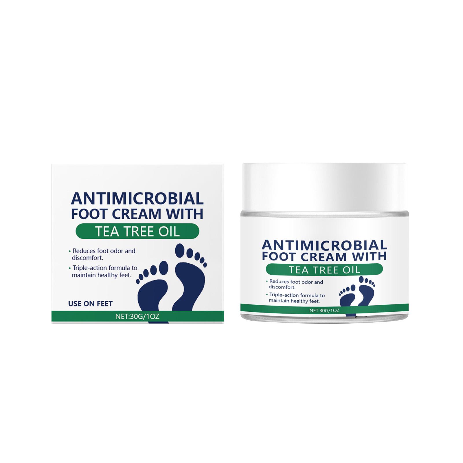 Крем для ухода за ногами, Увлажняющий крем для ног, Уменьшает сухость и трещины, Поддерживает мягкость и свежесть, 30 г белый