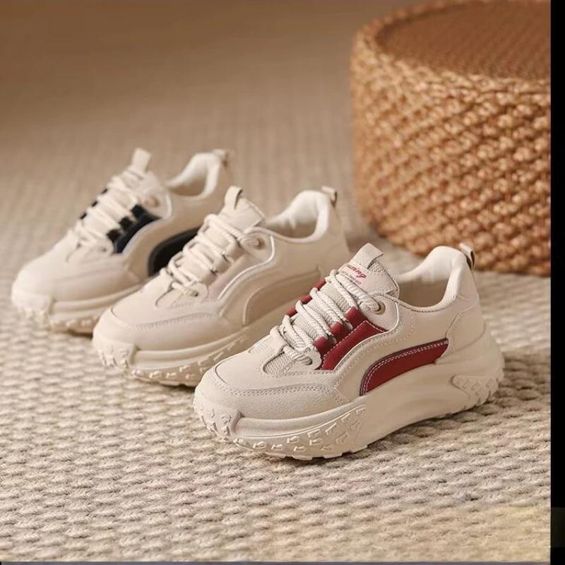 Autumn Thick Soled New Women's Shoes Casual Comfortable Footwear Versatile Outdoor Antislip Sneakers Fashion Ladies Sports Shoes