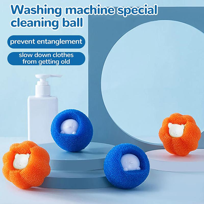 1/5Pcs Laundry Ball Kit Reusable Washing Machine Hair Remover Ball Cleaning Lint Fuzz Pet Hairs Clothes Household Product