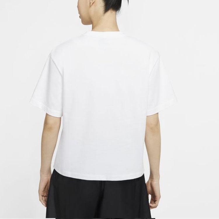 Nike Koszulka z krótkim rękawem z logo Sportswear w minimalistycznym stylu, damska, biała, CU5683-100
