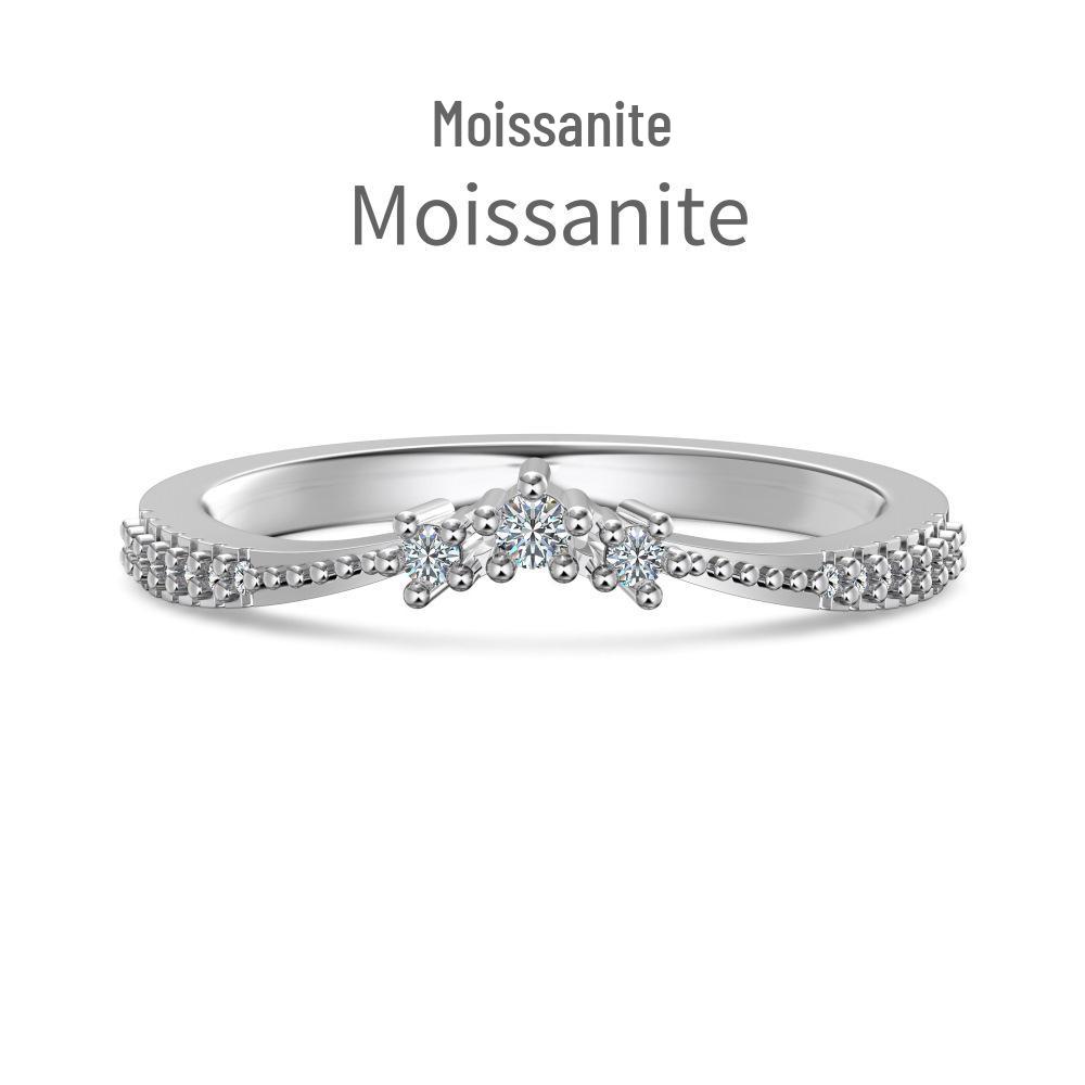 Stilvoller S925 Sterling Silber Ring für Mädchen - Leichter Luxus, Super Glänzend, Modern für den täglichen Gebrauch